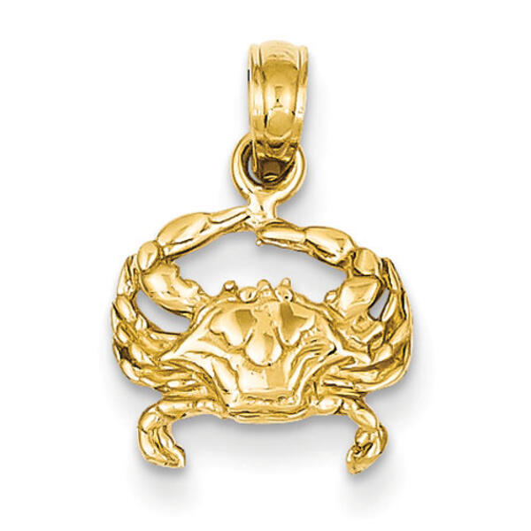 Gold Classics&#40;tm&#41; 14k. Yellow-Gold Crab Pendant - image 