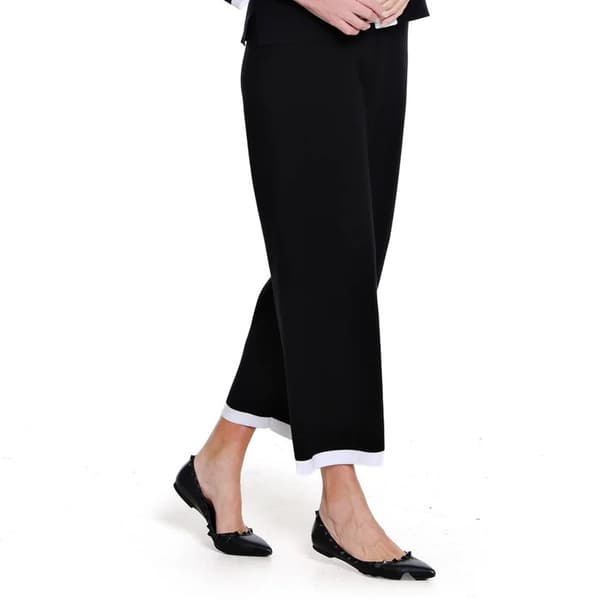 Womens Multiples Pull On Elastic Waist Cropped Wide Leg Pants