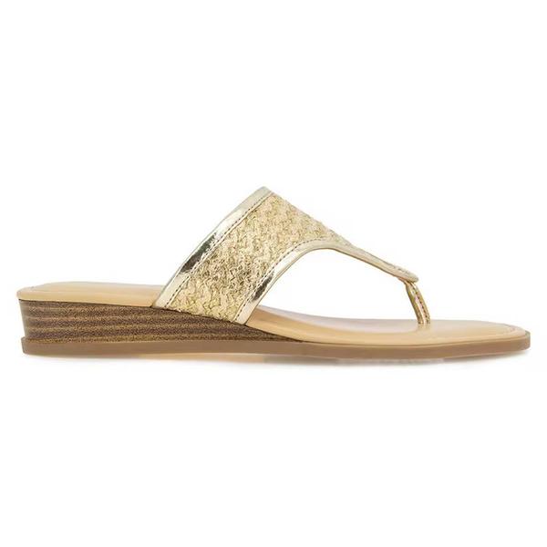 Womens Kensie Abigail Wedge Thong Sandals