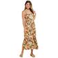 Womens Emily Daniels Multi Watercolor Palms Ruffle Hem Maxi Dress - image 1
