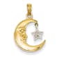 Gold Classics&#40;tm&#41; Two-Tone Half Moon & Star Pendant - image 1
