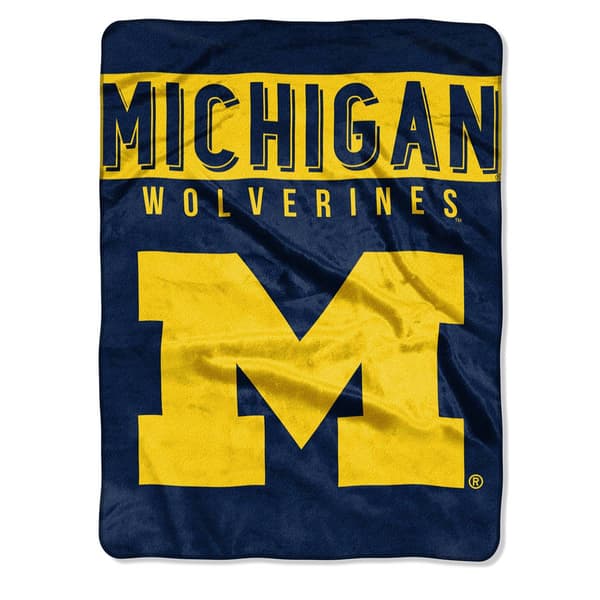 NCAA Michigan Wolverines Basic Raschel Throw - image 