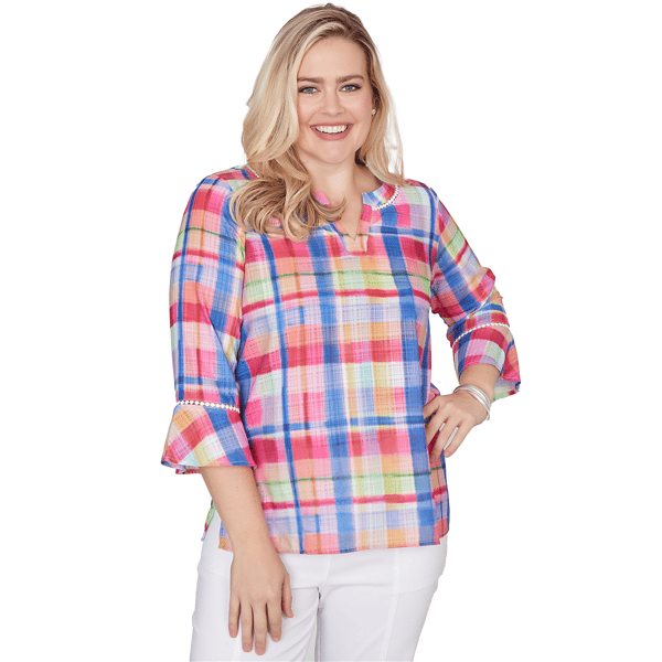 Womens Alfred Dunner The Royal Treatment Watercolor Split Neck B - image 