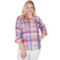Womens Alfred Dunner The Royal Treatment Watercolor Split Neck B - image 1