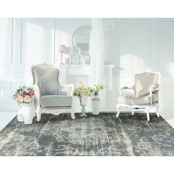 KAS Crete Slate Traditions 5 x 8 Rectangular Area Rug