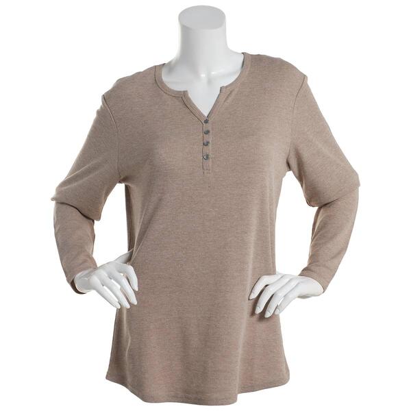 Womens Architect(R) Long Sleeve Solid Henley Thermal - image 