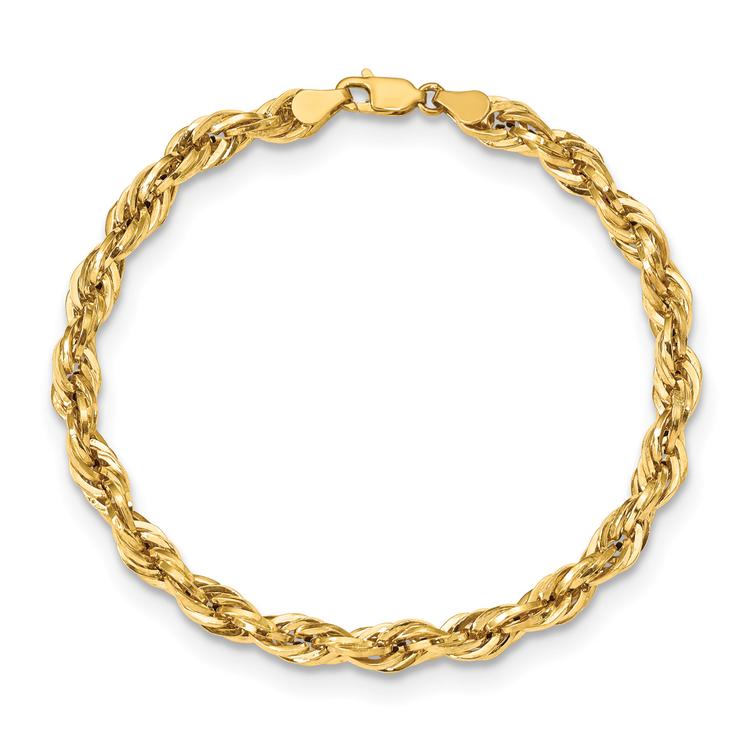Gold Classics™ 5.4mm. 14k Semi Solid Rope Chain Necklace