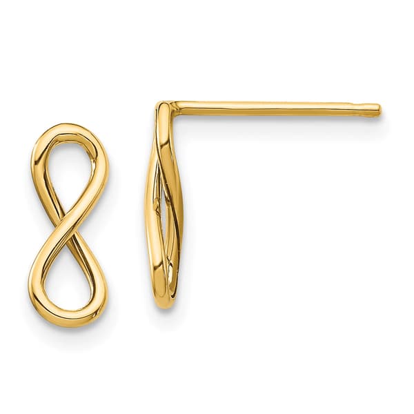 Gold Classics&#40;tm&#41; 14kt. Infinity Stud Earrings - image 