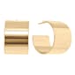 14kt. Gold Over Brass 23mm Flat Post Hoop Earrings - image 1