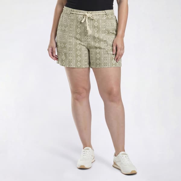 Juniors Plus Derek Heart Shorts with Rope Belt - image 
