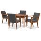 Baxton Studio Theresa Walnut Brown Wood 5pc. Dining Set - image 1