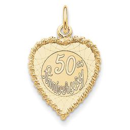 Gold Classics(tm) 14kt. Happy 50th Anniversary Charm