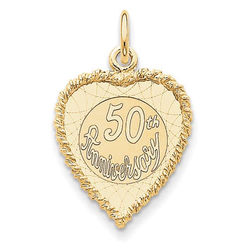 Gold Classics&#40;tm&#41; 14kt. Happy 50th Anniversary Charm - image 