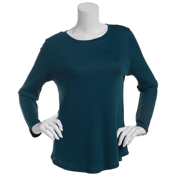 Womens Architect® Long Sleeve Solid Crew Neck Tee w/Rounded Hem