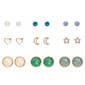 Ashley 9pr. Celestial Stud Earrings Set in Shades of Blue & Green - image 1