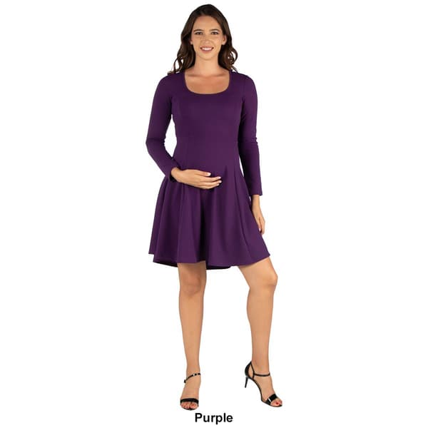 Plus Size 24/7 Comfort Apparel Maternity A-Line Dress