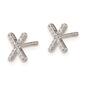 Pure Fire 14kt. White Gold Diamond Letter X Initial Post Earrings - image 2