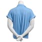 Plus Size Notations Short Sleeve Solid Button Front Blouse - image 2