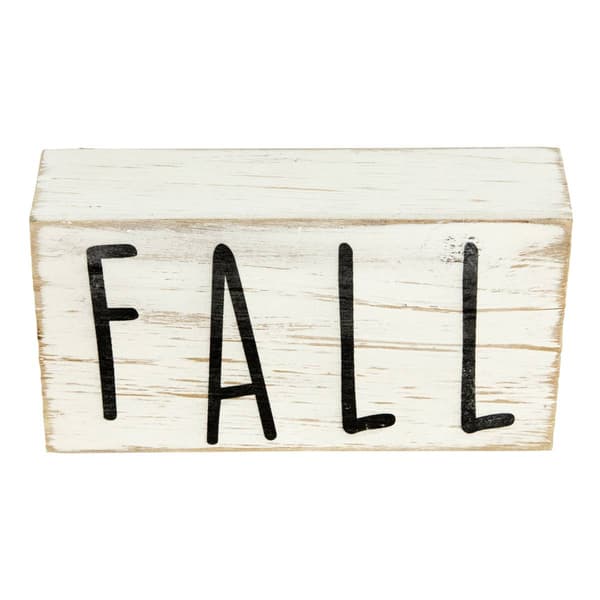 Northlight Seasonal 6in. Distressed Wood Autumn Harvest Fall Sign - image 