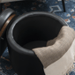 Linon Home Decor Blanche Storage Black Faux Leather Ottoman - image 7