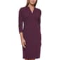 Womens Calvin Klein 3/4 Sleeve Split Neck Crepe Dress - image 1