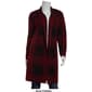Womens 89th & Madison Long Sleeve open Front Plaid Duster - image 3