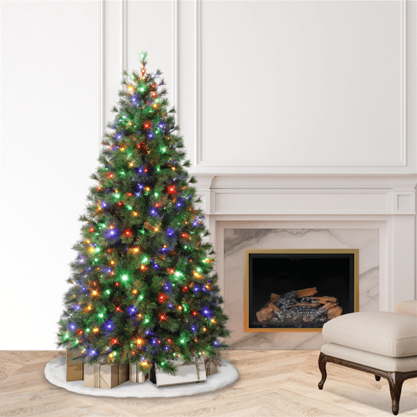 Puleo International 6.5ft. Pre-Lit Colorado Pine Christmas Tree