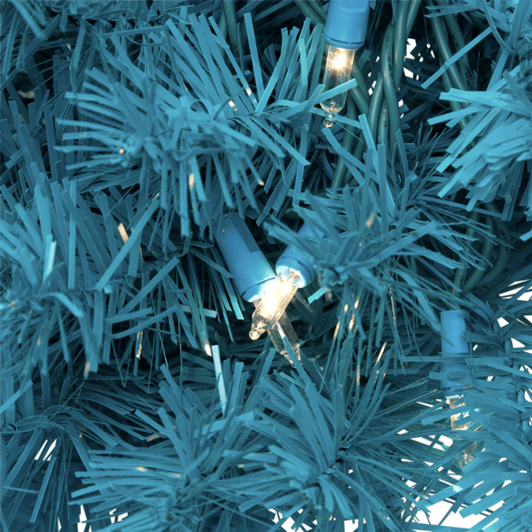 Northlight Pre-Lit Artificial Turquoise Pine Christmas Wreath