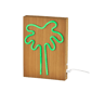 Simplee Adesso Wood-Framed Neon Palm Tree Table/Wall Lamp - image 1