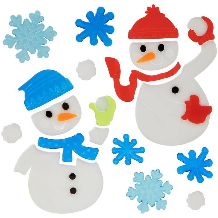 Northlight Seasonal Double Sided Gel Window Clings - Set of 6
