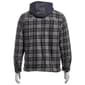 Mens Mountain Ridge Plaid Polar Fleece Jacket - New Black Grey - image 3