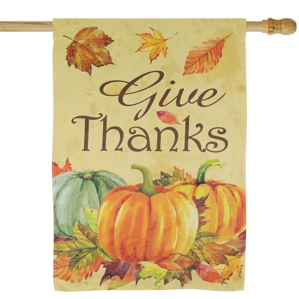 Northlight Seasonal Give Thanks Autumn Harvest Garden Flag