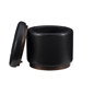 Linon Home Decor Blanche Storage Black Faux Leather Ottoman - image 2