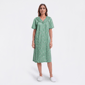 Womens Moon to Noon Short Sleeve Ditsy Trapunto Snap Duster - image 1