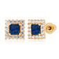 Gemstone Classics&#40;tm&#41; Yellow Gold 3mm Blue Sapphire Earrings - image 1