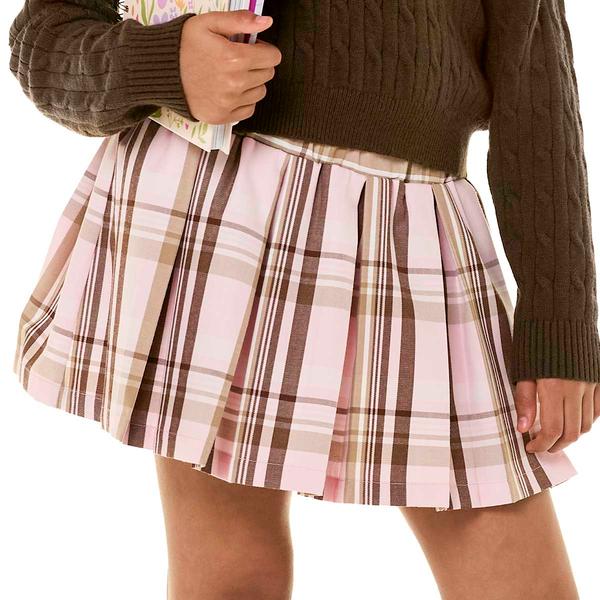 Girls (7-16) Jolie & Joy Pleated Plaid Skort