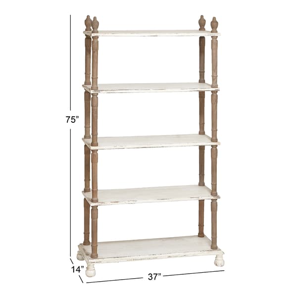 9th & Pike&#174; Distressed 5-Tier Wooden Shelving Unit