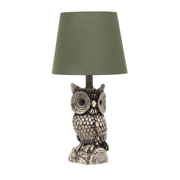 Simple Designs Woodland Gazing Night Owl Novelty Table Lamp - image 