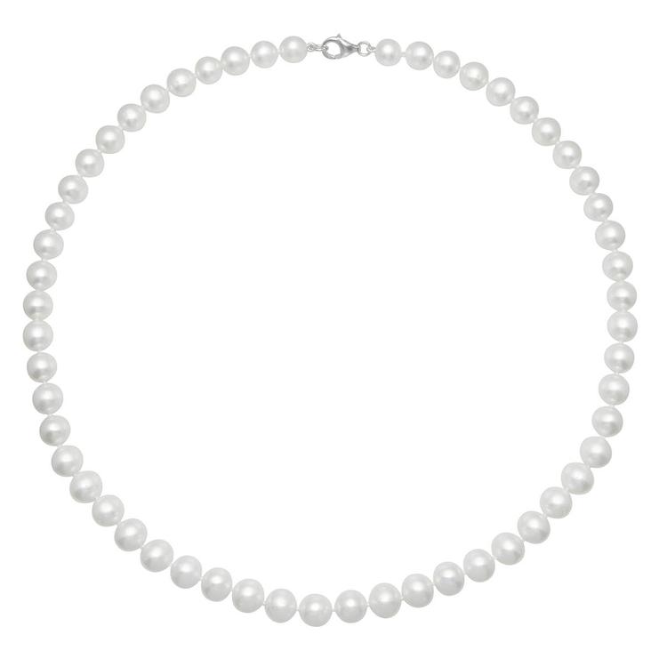 Gemstone Classics(tm) 18in. Sterling Silver & 7x8mm Pearls Necklace