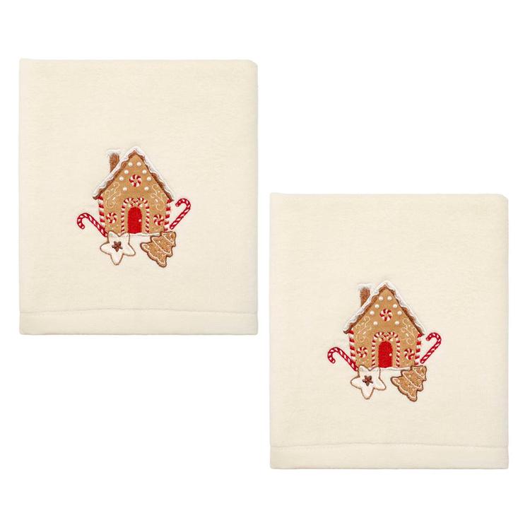 Avanti Gingerbread House 2pk. Hand Towel Set