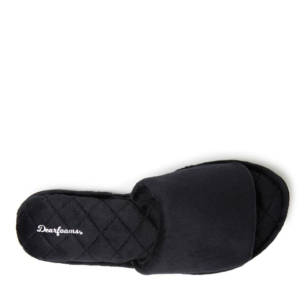 Womens Dearfoams&#174; Microfiber Velour Slide Slippers