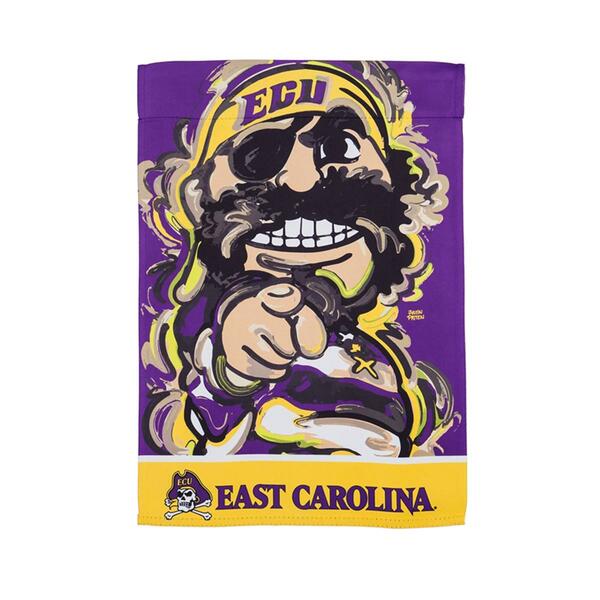 Evergreen East Carolina University Suede Garden Flag - image 