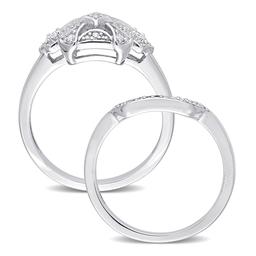 Diamond Classics™ 1/5ctw. Diamond Sterling Silver Bridal Ring Set