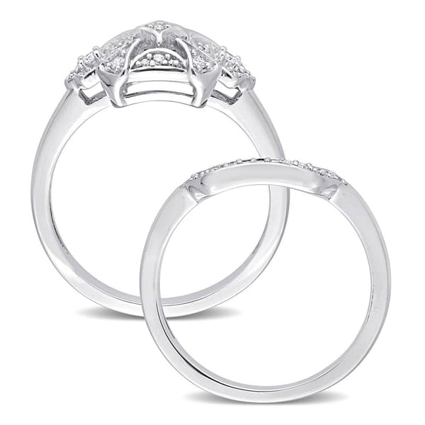 Diamond Classics™ 1/5ctw. Diamond Sterling Silver Bridal Ring Set