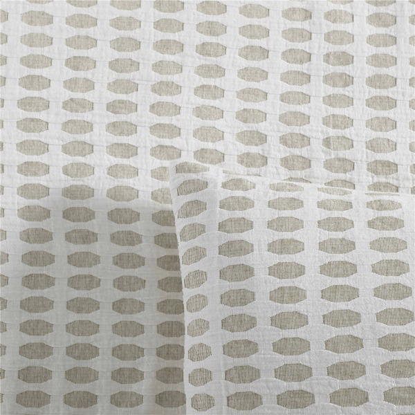 Palm Aire Selena 3pc. Beige/Sage Geometric Cotton Comforter Set