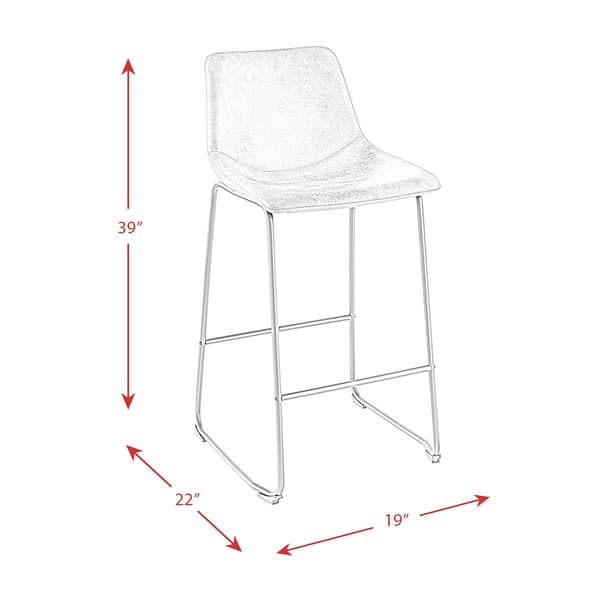 Elements Wes Metal Bar Stool Set