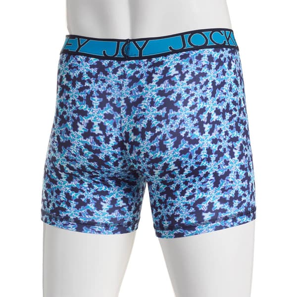Mens Jockey Snowflake Blue Boxer Briefs