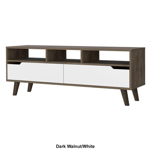 FM FURNITURE Hamburg Dark Walnut TV Stand