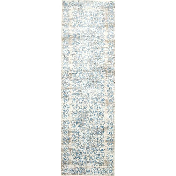 KAS Crete Ivory Blue Courtyard 7ft. Runner - image 