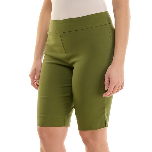 Petite Zac & Rachel Solid Pull On Bermuda Shorts